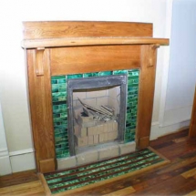 The Dragonfly House bedroom fireplace