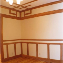 The Dragonfly House dining room wainscot