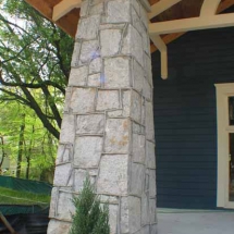 The Dragonfly House granite columns