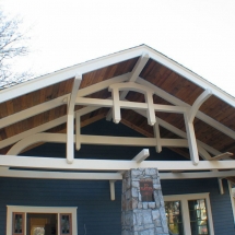 The Dragonfly House porch beams