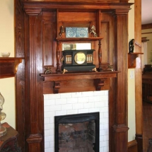 The Horsehead House dining room mantel