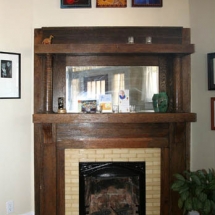 The Maple Leaf House living room fireplace