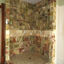 The Octagon House master bath shower