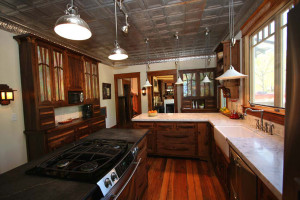 walnut oak custom kitchen
